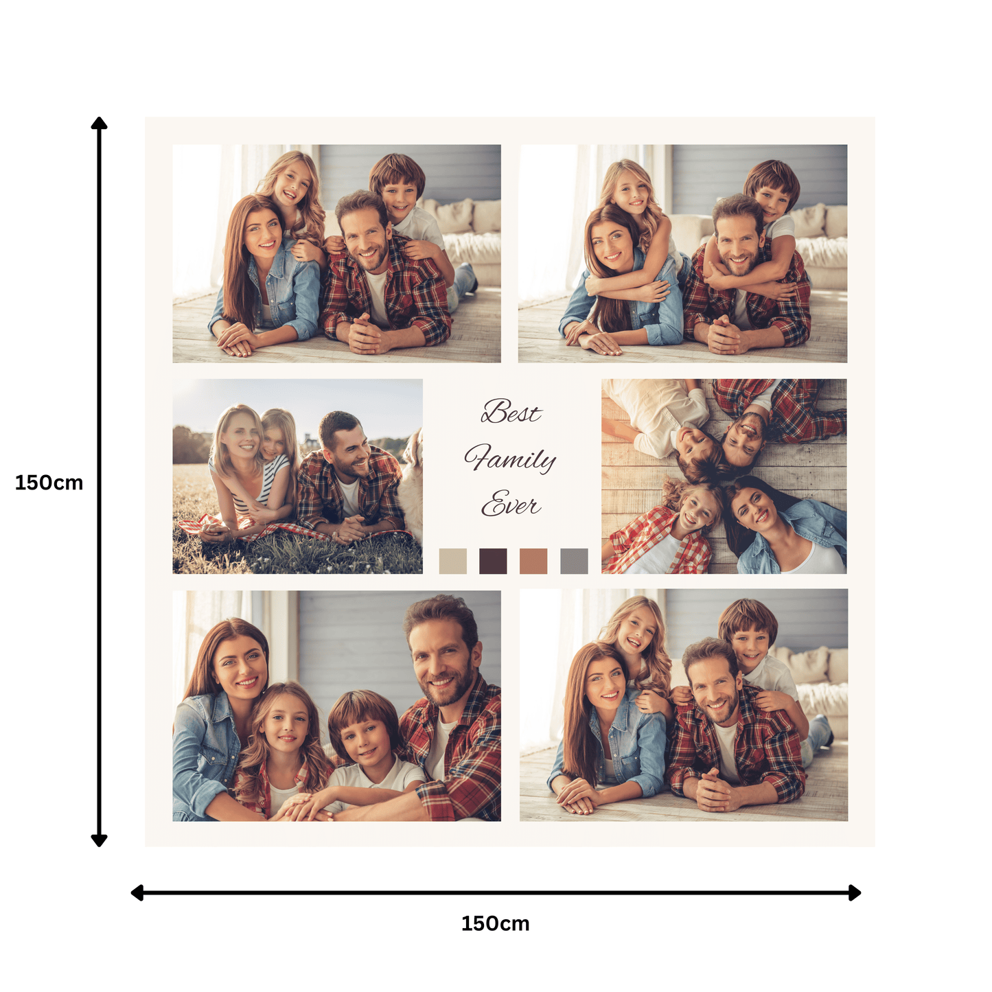 Extralarge Personalised Blanket Photo Fleece Blanket - Soft, Cozy, Gift - 150cm x 150cm