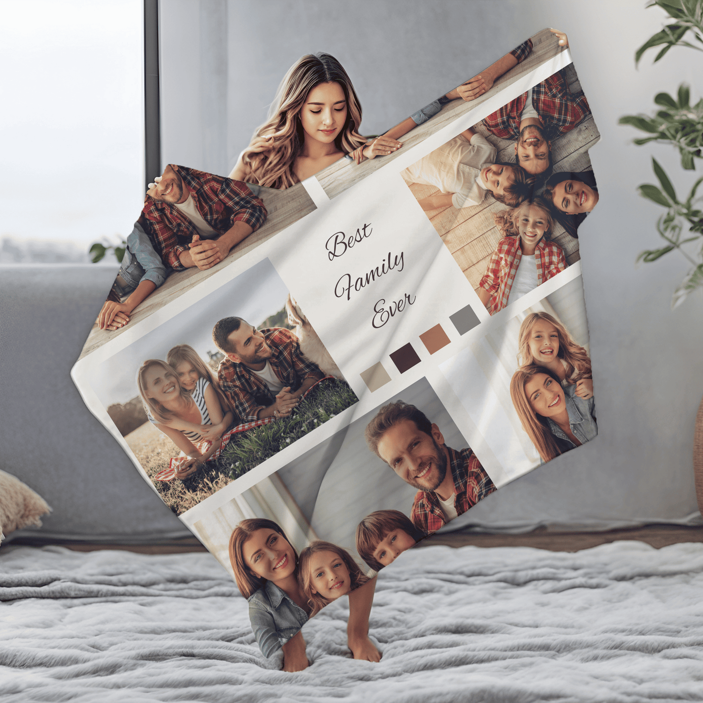 Extralarge Personalised Blanket Photo Fleece Blanket - Soft, Cozy, Gift - 150cm x 150cm